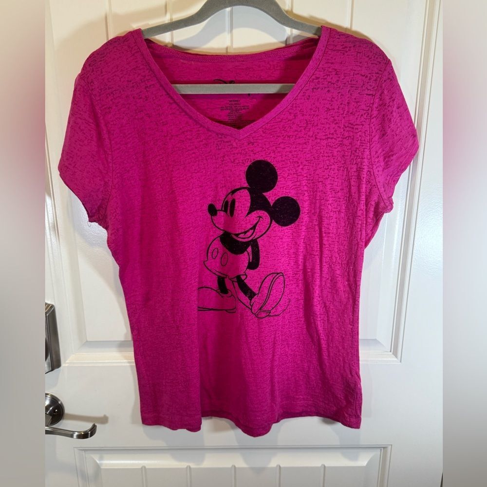 Pink Women’s XXL Mickey Mouse Tee Sheer